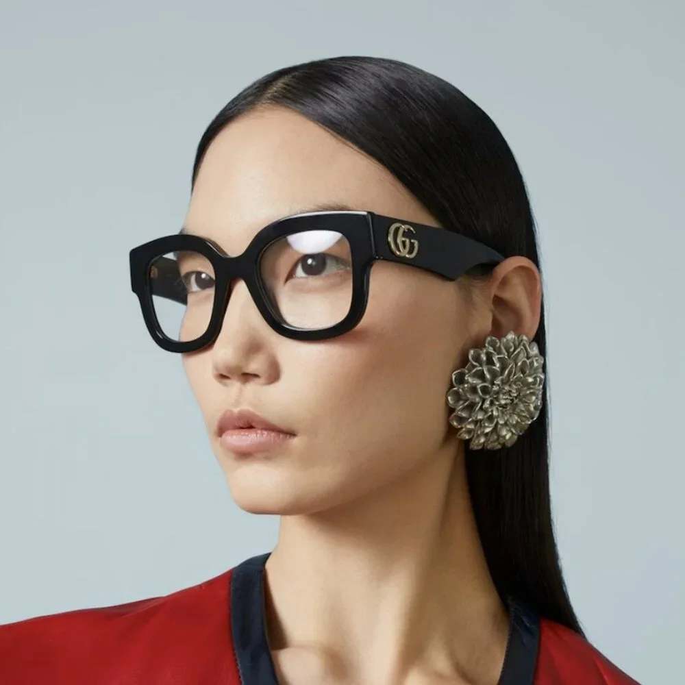 Gucci GG1423O 001 BRAND NEW Eyeglasses Black Square Men - Picture 5 of 14